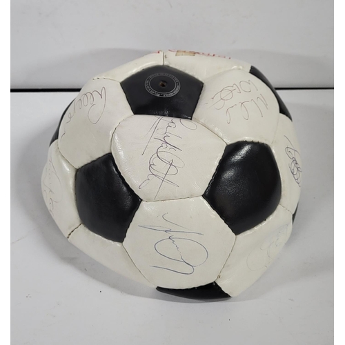 116 - Signed Leeds United practice ball signed by Steve Hodge, Eric Cantona and Gary Speed, when they won ... 