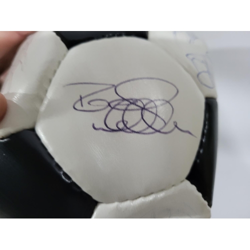 116 - Signed Leeds United practice ball signed by Steve Hodge, Eric Cantona and Gary Speed, when they won ... 