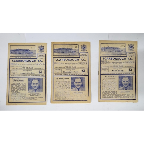 121 - Three Scarborough F C 1949 football league programs (3)