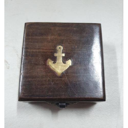 139 - Boxed metal compass marked Henry Hughes Ltd 1941 made for Royal Navy