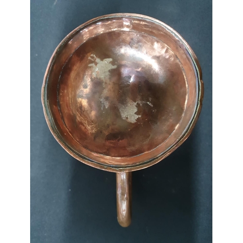 161 - Antique oversized copper tankard