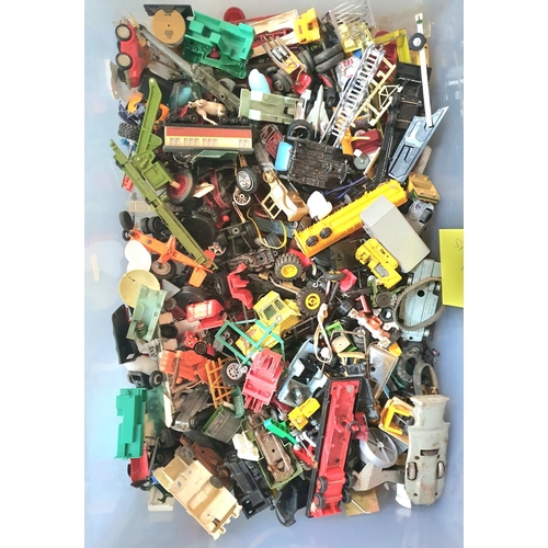 164 - Box of various diecast spares - wheels, axels etc (Qty)