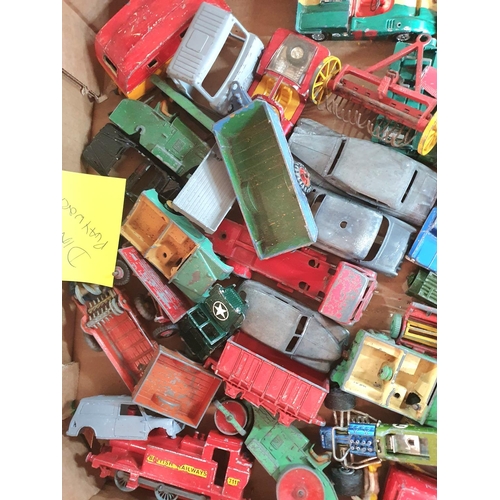 167 - Box full of play-worn DINKY diecast vehicles (Qty)