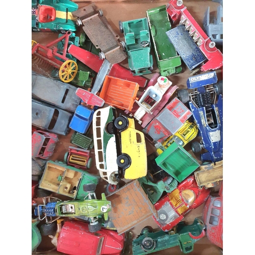 167 - Box full of play-worn DINKY diecast vehicles (Qty)