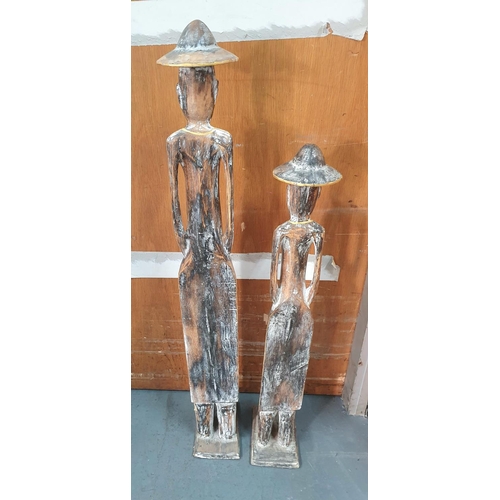 169 - Two large wooden figures (2),

Tallest is 102 cm