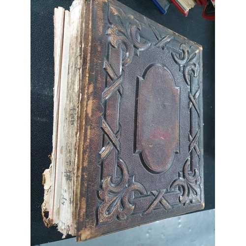 176 - Empty Victorian photograph album (a/f)