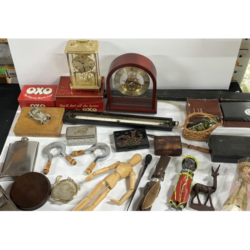 181 - Collection of Misc items including DunHill and Wooden figures