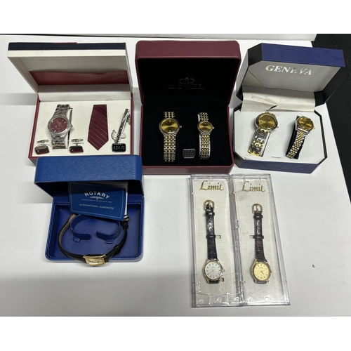 256 - Four Boxed watches with two Limit watches including Rotary in a box