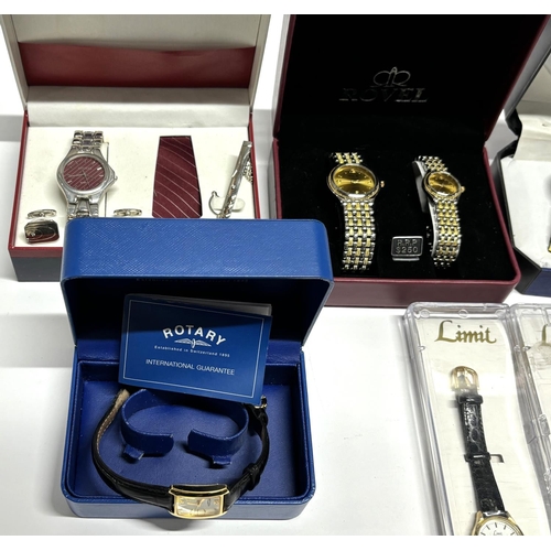 256 - Four Boxed watches with two Limit watches including Rotary in a box