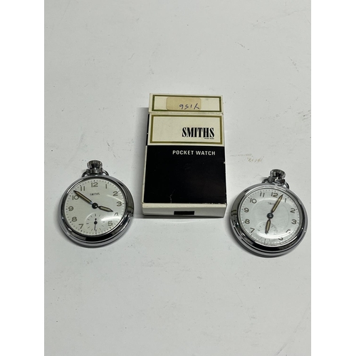 260 - 2 Smiths pocket watches , 1 with box