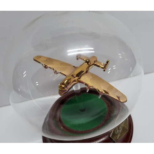 222 - Model of a Lancaster bomber in a glass display