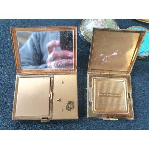 230 - Seven vintage compacts including an inlaid tortoiseshell example (7)