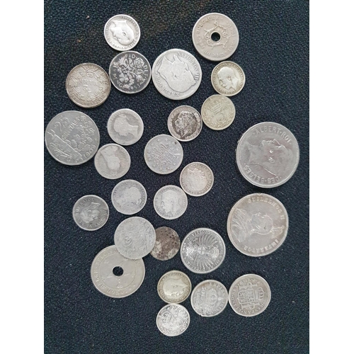 274 - Collection of mainly silver antique coins, GB and foreign including a Spain Charles III Silver 1/2 H... 