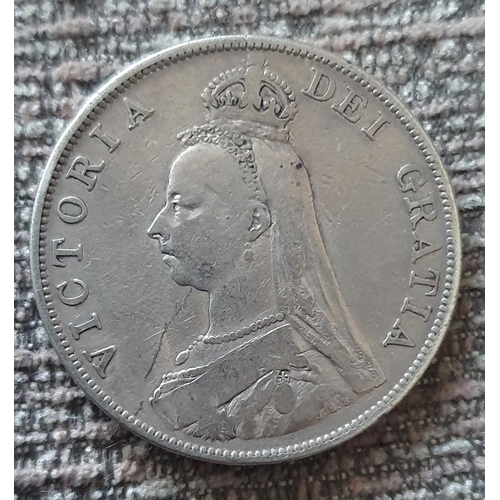 276 - 1889 Queen Victoria Jubilee Head 925 silver Double Florin