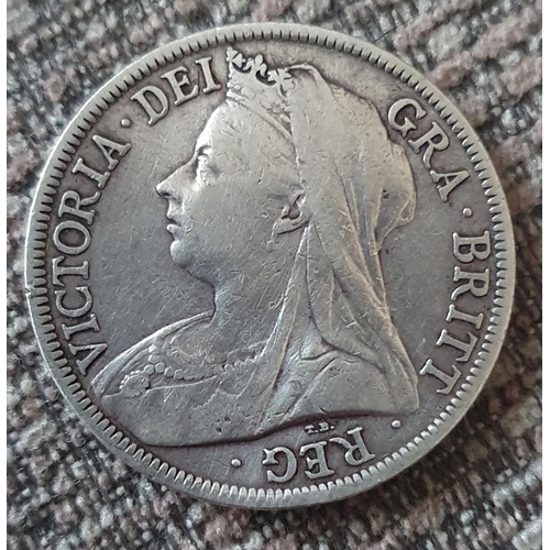 277 - Queen Victoria 1899, 925 silver half crown