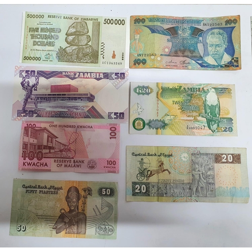 264 - Quantity of various Asian bank notes together with 7 various African bank notes and 4 south American... 