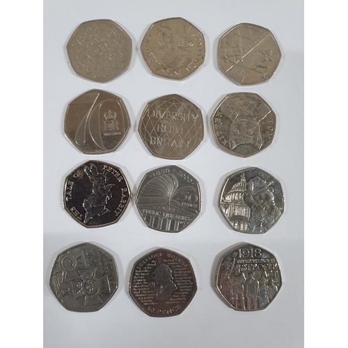 283 - Collection of 12 collectable GB QEII 50 pence, all in V F condition (12)