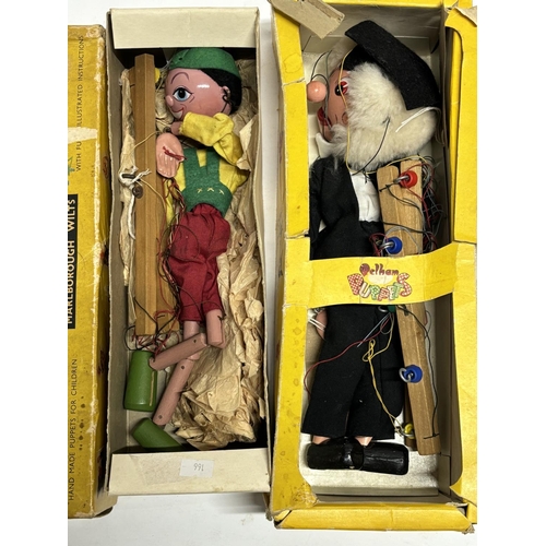 238 - 2 Boxed Pelham Puppets