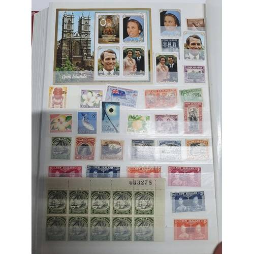 297 - red album of Commonwealth Islands including a good collection of NUIE over-prints to 1982 etc, many ... 