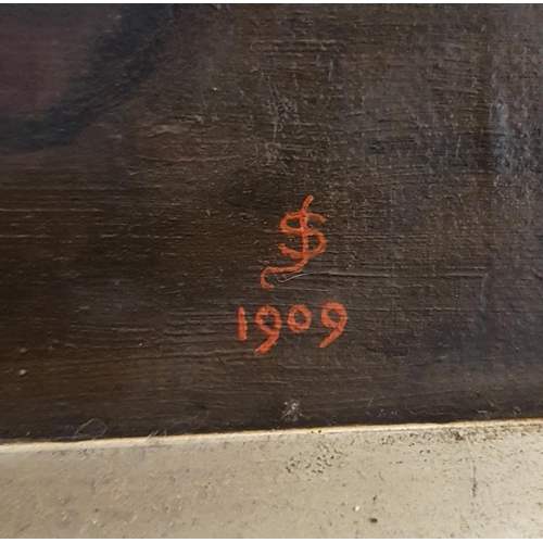 192 - Monogrammed J S 1909 oil on canvas 