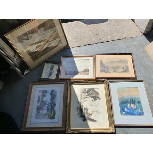 253 - Collection of seven framed watercolours and prints (7)