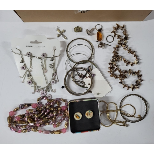 38 - Box full of various costume jewellery (Qty)