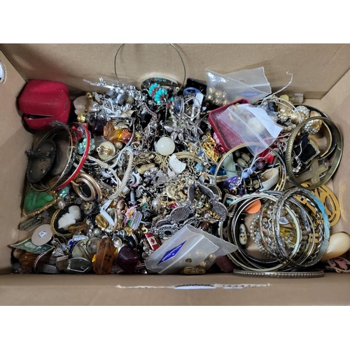 38 - Box full of various costume jewellery (Qty)