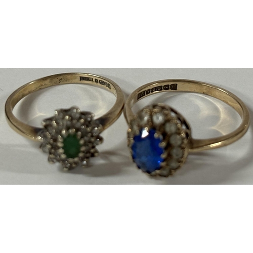 40 - Two ladies 9ct yellow gold dress rings (2),

4.3 grams gross