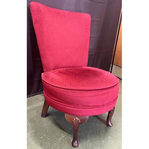 346 - Red velour chair