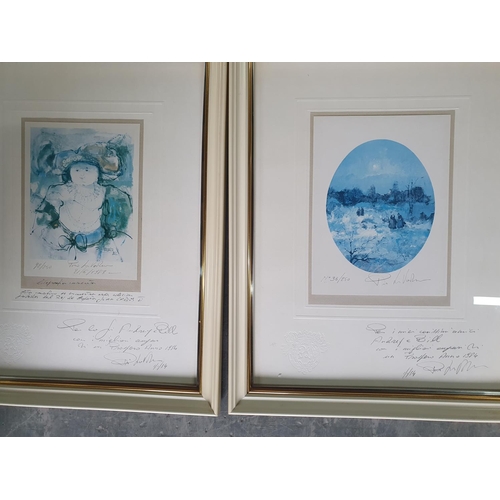 374 - Pino LA VARDERA (born Sicily, Italy, 1932, lives Spain since 1963) three framed prints, all limited ... 