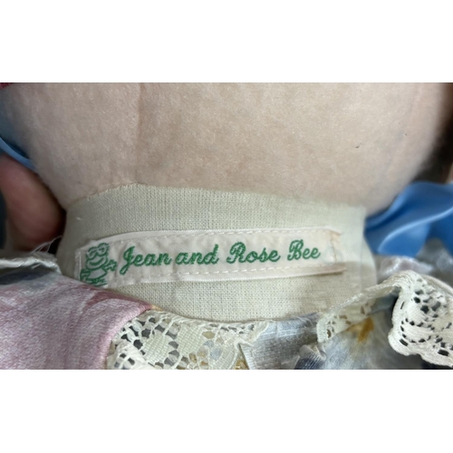 457 - Jean and Rose bee toy of a pig with clothes HOOVER COVER