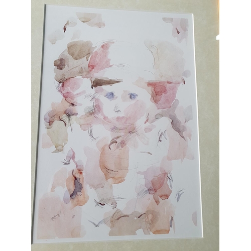 460 - David WILD (Burnley 1931-2014) print of faces together with a Matisse print, a poppies at the Tower ... 