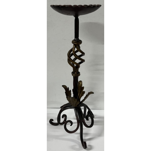 528 - Metal Ornate candle stand