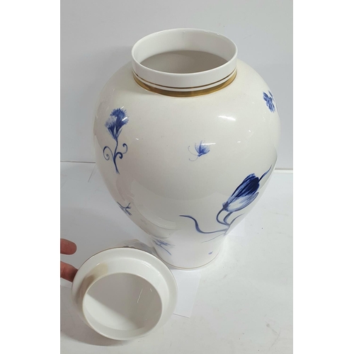 533 - Large Ting Ware bone China baluster shaped lidded vase