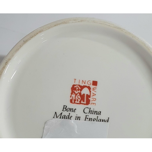 533 - Large Ting Ware bone China baluster shaped lidded vase