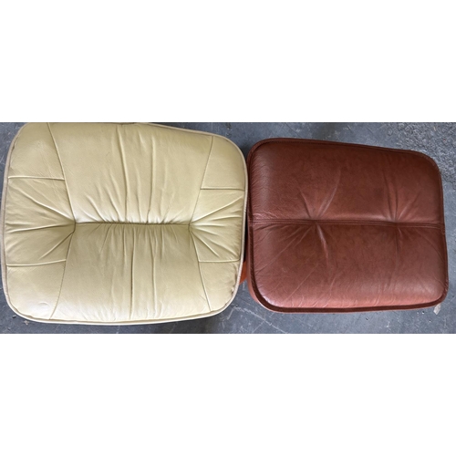 622 - 2 Stools 1 white and 1 brown