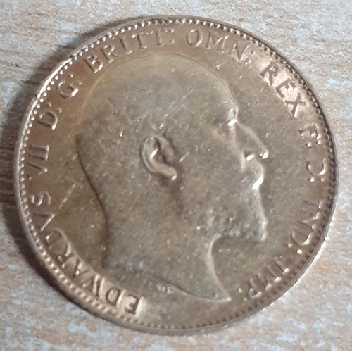 275 - King Edward VII 1910, full sovereign,

8 grams