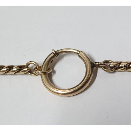 14 - Heavy gold choker chain with large round clasp,

20 grams                          40 cm long