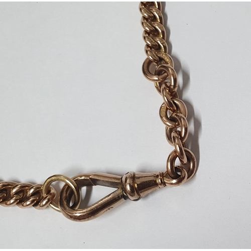 16 - Heavy 8ct rose gold Albert chain,

52 grams          approx 36cm long