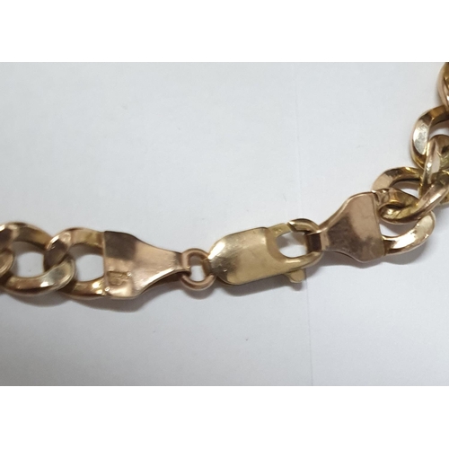 24 - 9ct yellow gold heavy link bracelet,

4.6 grams       18cm long