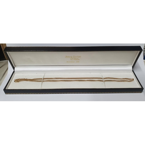 25 - Long 9ct yellow gold necklace chain in presentation box,

8.9 grams            44cm long