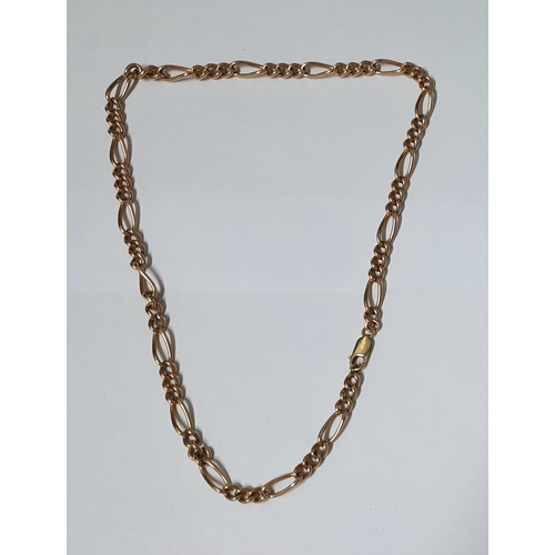 36 - 9ct rose gold fancy chain,

14.7 grams         46cm long