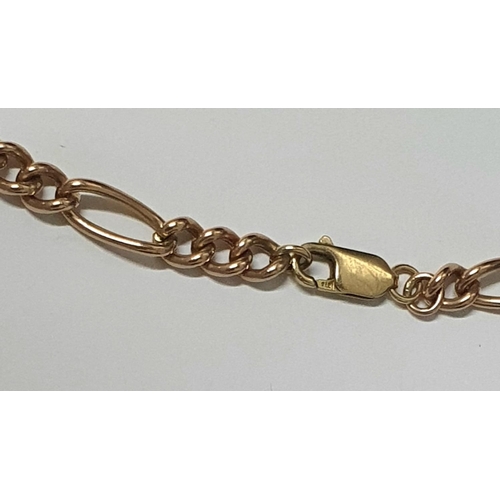 36 - 9ct rose gold fancy chain,

14.7 grams         46cm long