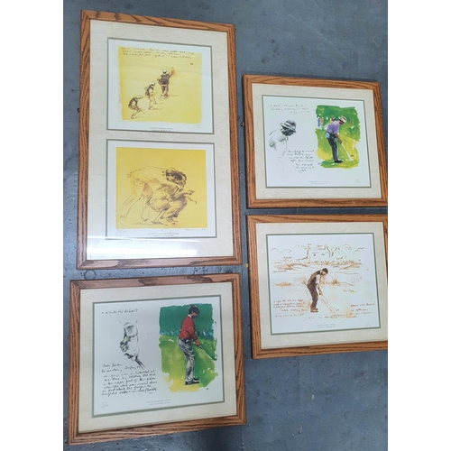 223 - Harold RILEY (1934-2023) set of 5 Golfing themed limited prints (all 22/250) and all relating to the... 