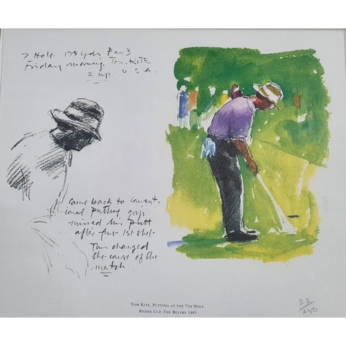 223 - Harold RILEY (1934-2023) set of 5 Golfing themed limited prints (all 22/250) and all relating to the... 