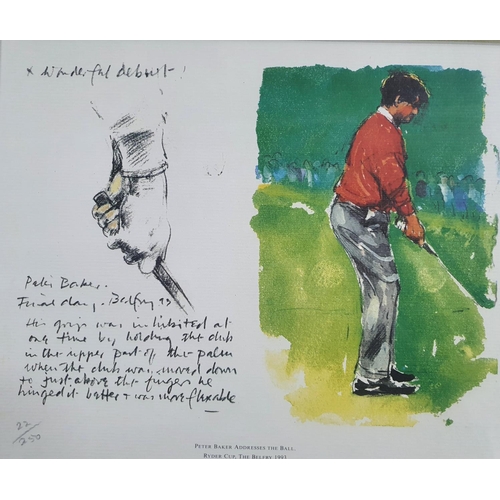 223 - Harold RILEY (1934-2023) set of 5 Golfing themed limited prints (all 22/250) and all relating to the... 