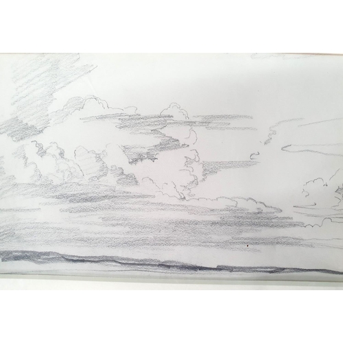 181 - Raymond SHEPPARD (1913-1958) 1953 two sketches, Beach and cloud studies at Southborne beach, unframe... 