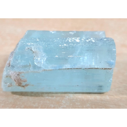 183 - Raw uncut natural Pakistan Aquamarine crystal,

approx 45 x 30 x 13mm       

49 grams