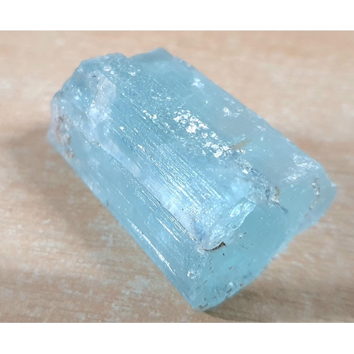 183 - Raw uncut natural Pakistan Aquamarine crystal,

approx 45 x 30 x 13mm       

49 grams