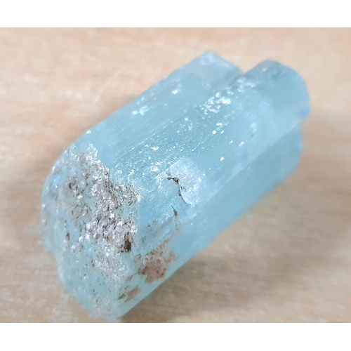 183 - Raw uncut natural Pakistan Aquamarine crystal,

approx 45 x 30 x 13mm       

49 grams